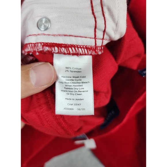 NWT Talbots Women's Red Corduroy High Waisted Straight Leg Pants Size 14P - Picture 15 of 15